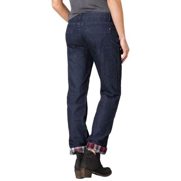 Prana Women’s Flannel Lined Boyfriend Pants Size 4/27 Charcoal Gray W4BOYJ315 - Picture 4 of 14